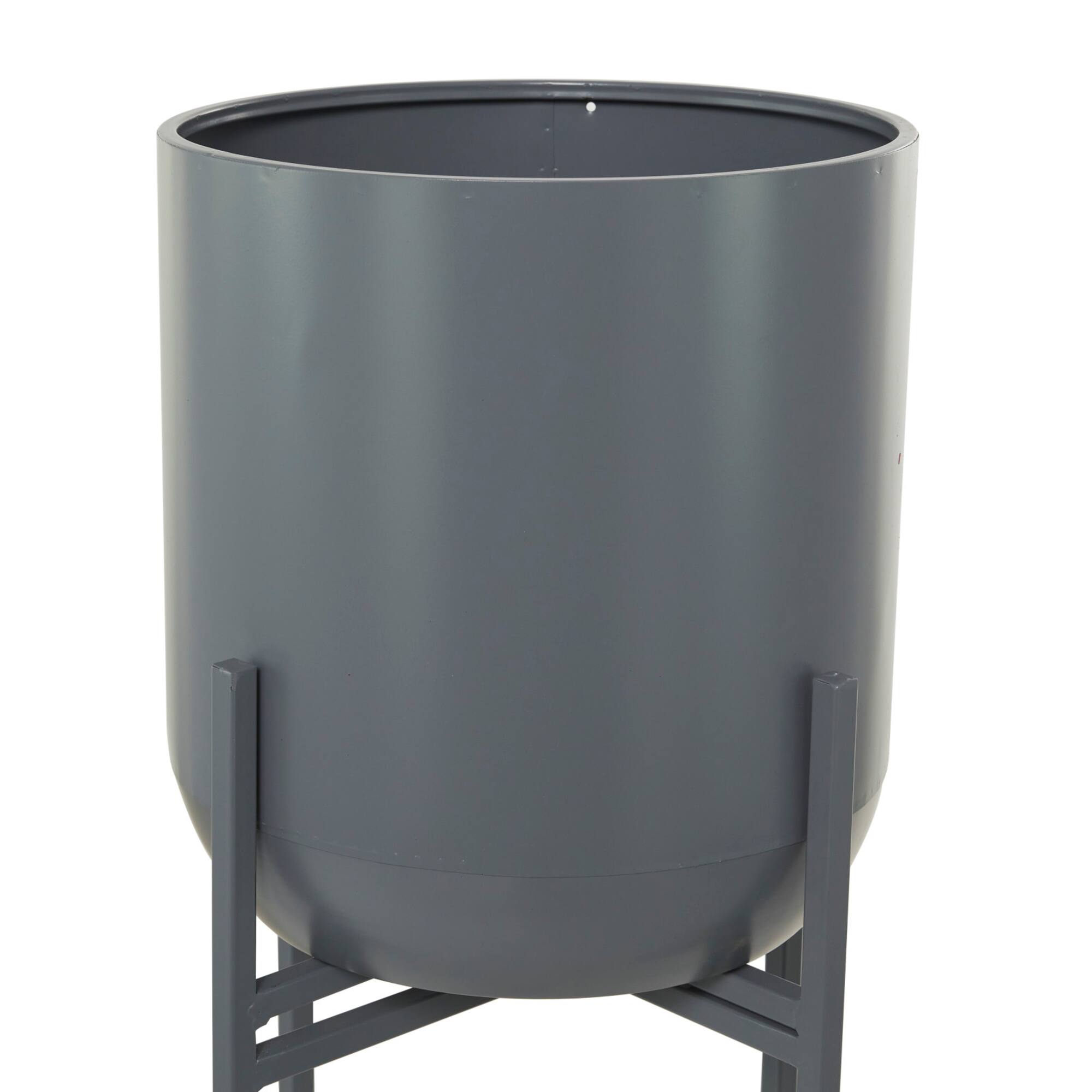 Grey Modern Planter, 13" x 13" x 42"